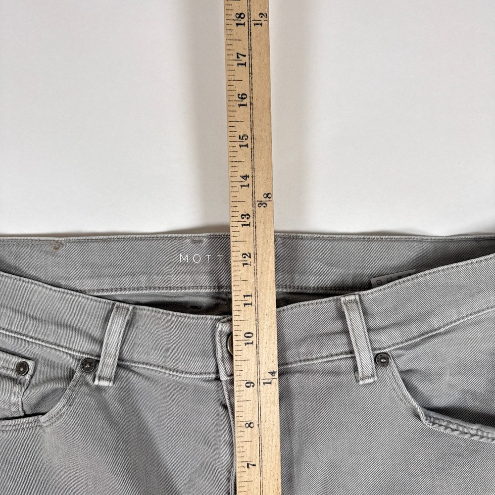 Mott & Bow Jeans Mens 36x30 Gray Twill Stretch Minimalist Mercer Straight Pants - Picture 6 of 9